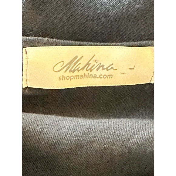 Mahina Navy Jumpsuit Romper with Open Tie Back Sz. Large - Picture 5 of 6